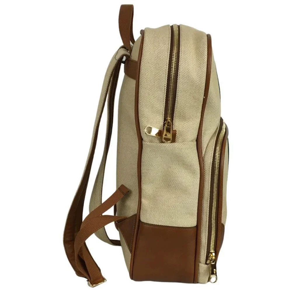 NWT Gucci Women's Backpack Stripes Green & Red Buckle GG Beige Multi Sz M - Picture 3 of 12